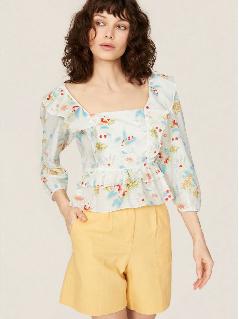 Peter Som~White Floral Floral Top~Size 4~$255~